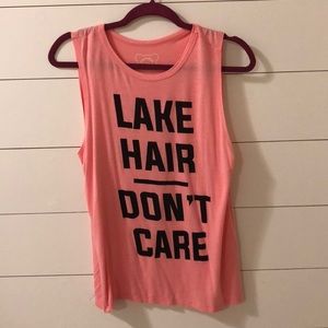 Lake hair don’t care tank